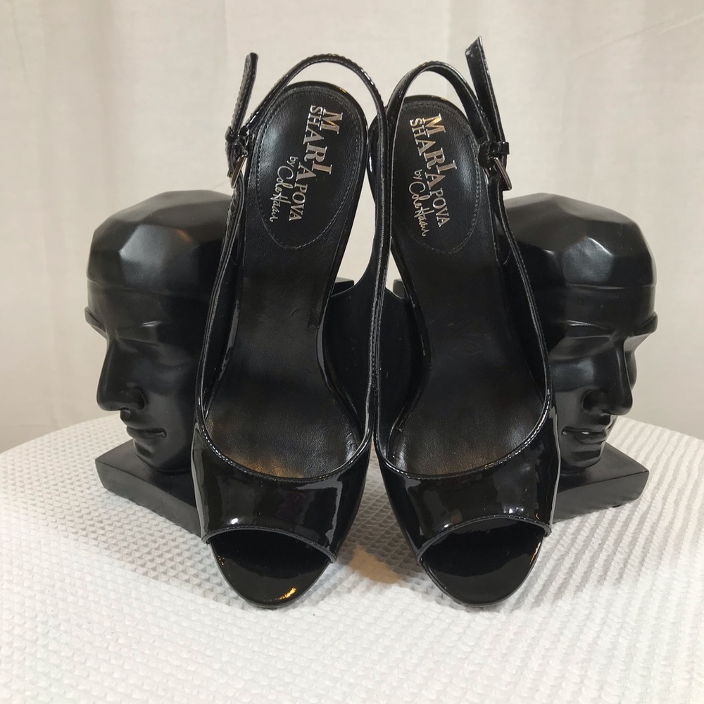 M Shariapova by Cole Haan Black sling back heels